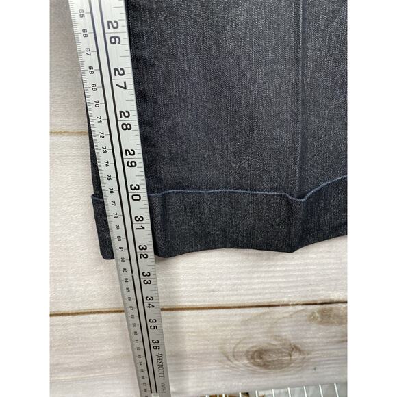 Bisou Bisou Jeans Womens 12 Dark Wash Permanent Seam Wide Flare Boho Y2K Slacks - Picture 9 of 10